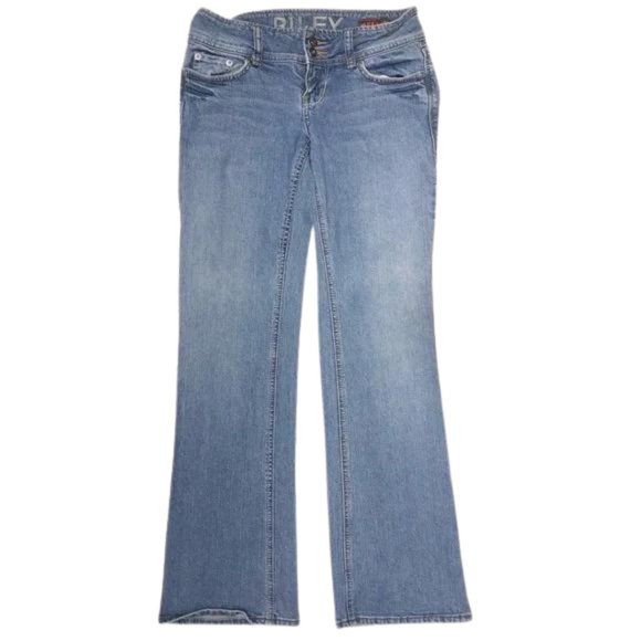 dELiA's Riley Medium Wash Denim Bootcut Low Rise Jeans - Picture 1 of 12